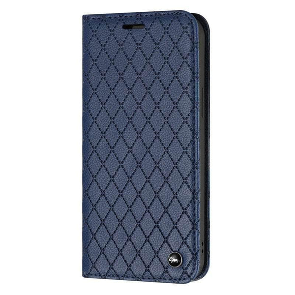 Casebuddy Blue / For Galaxy A24 4G Embossing Samsung Galaxy A24 Vegan Leather Wallet