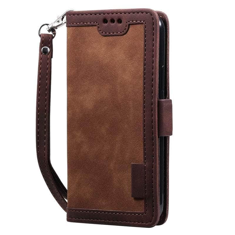 Casebuddy Dark Brown / For Galaxy A54 5G Galaxy A54 Leather Flip Wallet Case