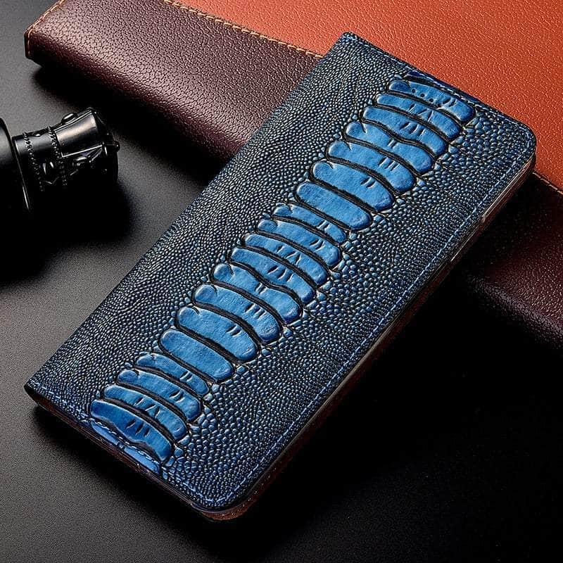 Casebuddy Blue / For A34 Luxury Galaxy A34 Genuine Leather Flip Case