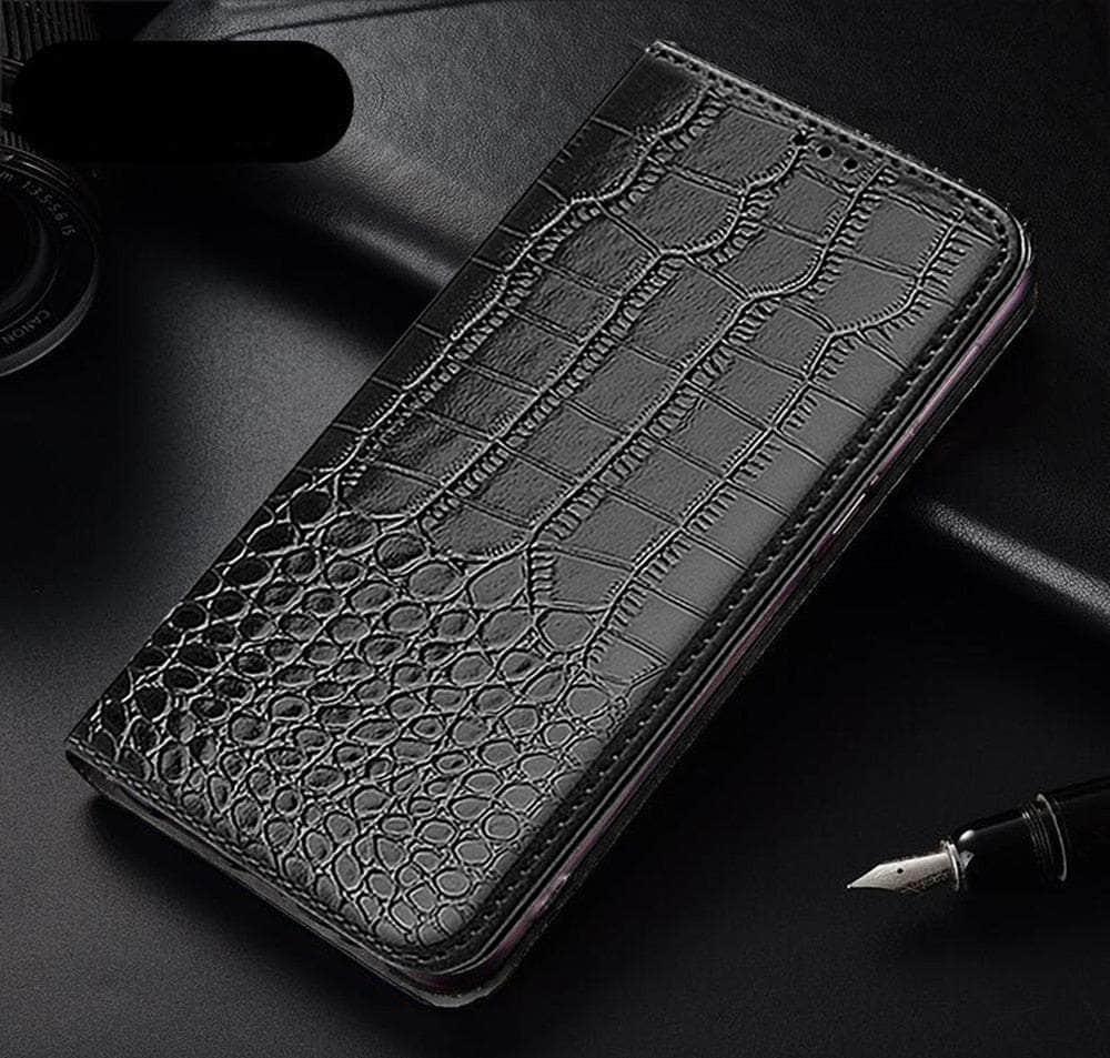 Casebuddy JZ Black / For Galaxy A54 5G Luxury Vegan Leather Galaxy A54 Wallet Case