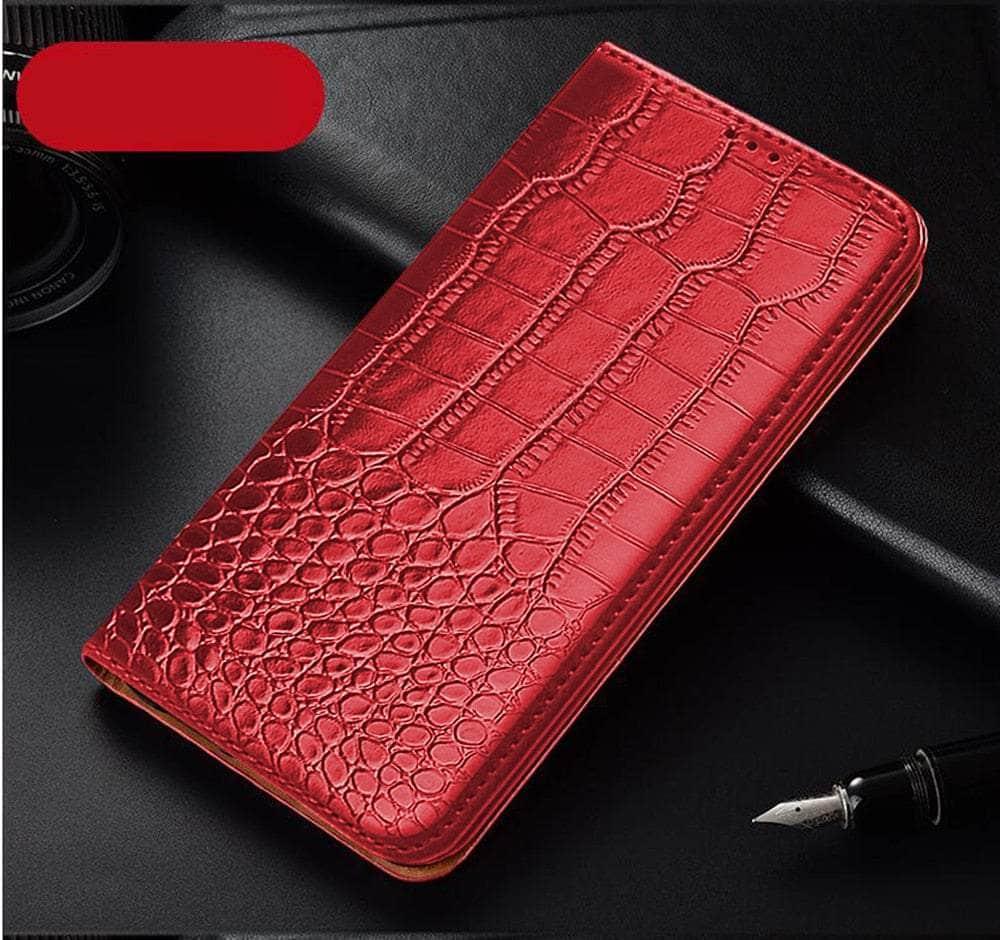 Casebuddy JZ Red / For Galaxy A54 5G Luxury Vegan Leather Galaxy A54 Wallet Case