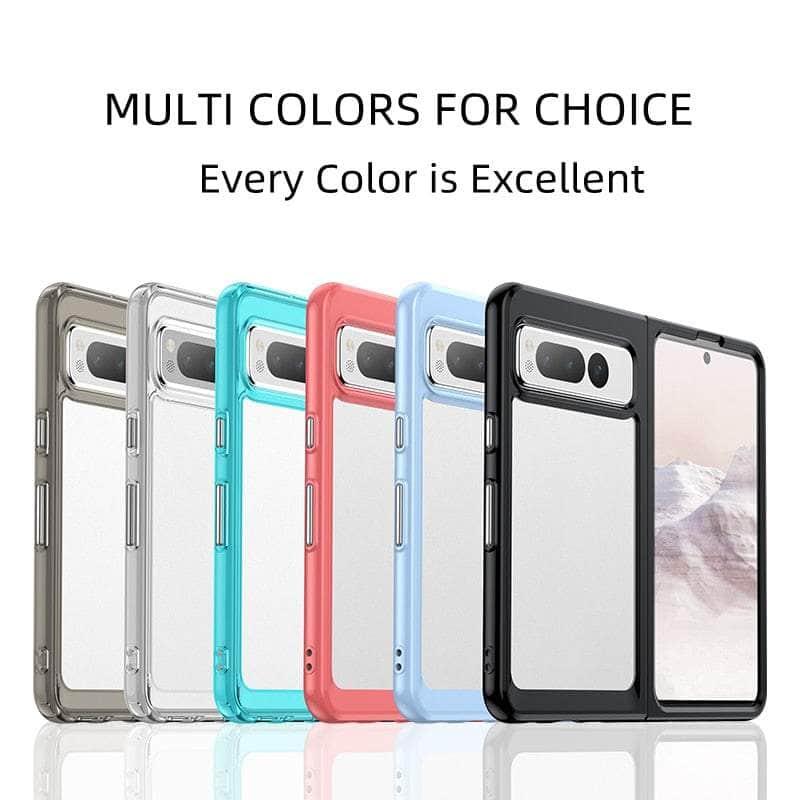 Casebuddy Colorful Clear Rugged Google Pixel Fold Case