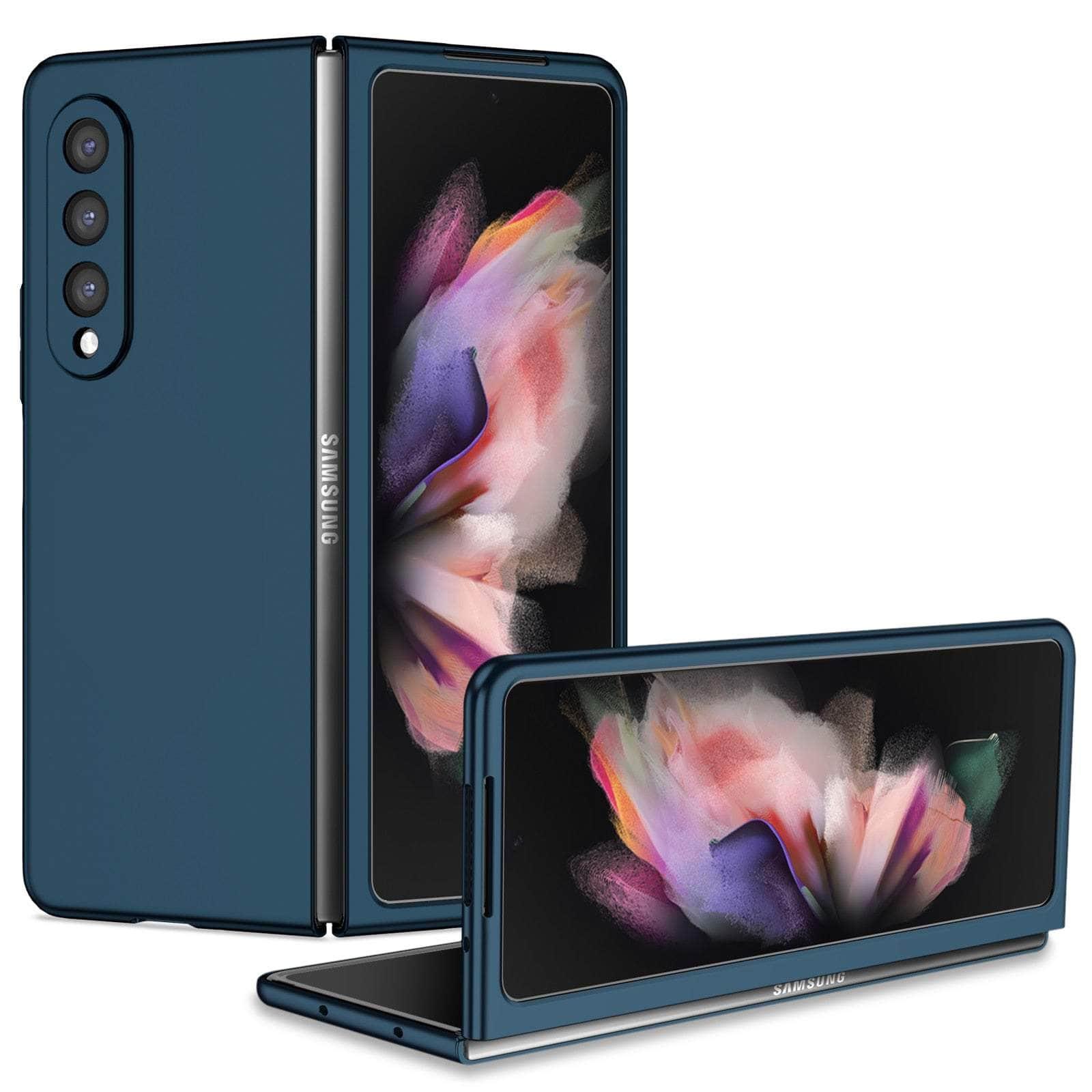 Casebuddy Navy Blue / for samsung Z Fold 5 Drop Protection Galaxy Z Fold 5 Folding Case