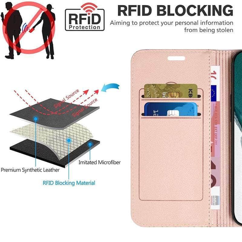 Casebuddy Embossing Samsung Galaxy A24 Vegan Leather Wallet