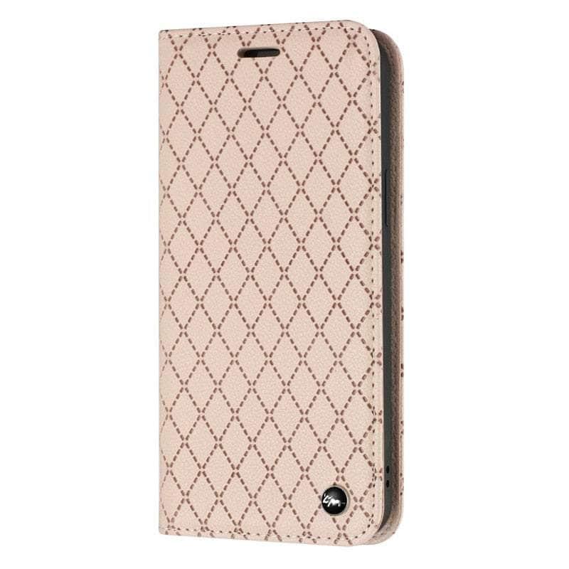 Casebuddy Light Pink / For Galaxy A34 5G Embossing Samsung Galaxy A34 Vegan Leather Wallet