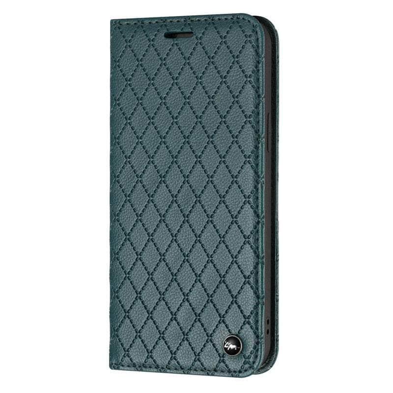 Casebuddy Green / For Galaxy A34 5G Embossing Samsung Galaxy A34 Vegan Leather Wallet