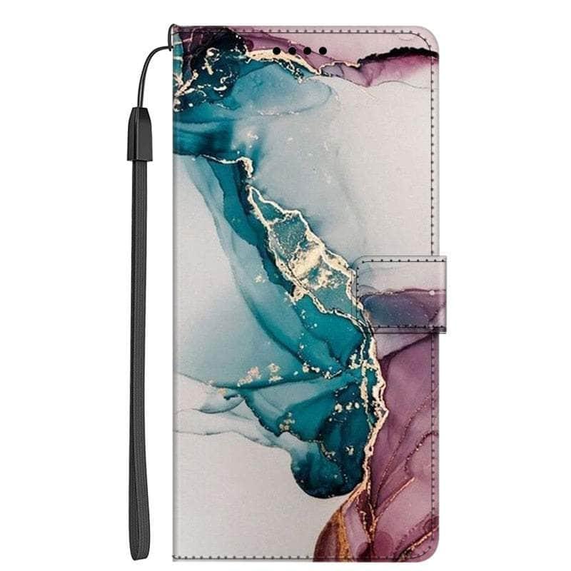 Casebuddy 17 / For Galaxy A24 Galaxy A24 Marble Leather Case