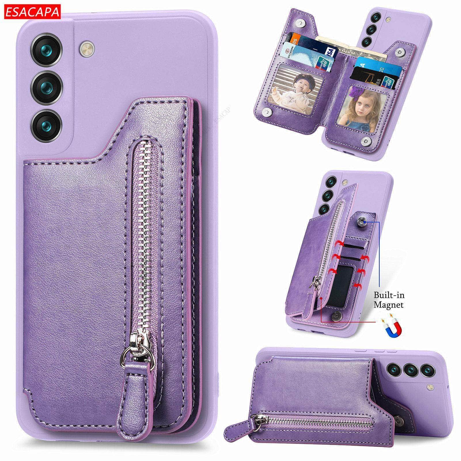 Casebuddy Galaxy A34 5G Zipper Wallet Vegan Leather Case