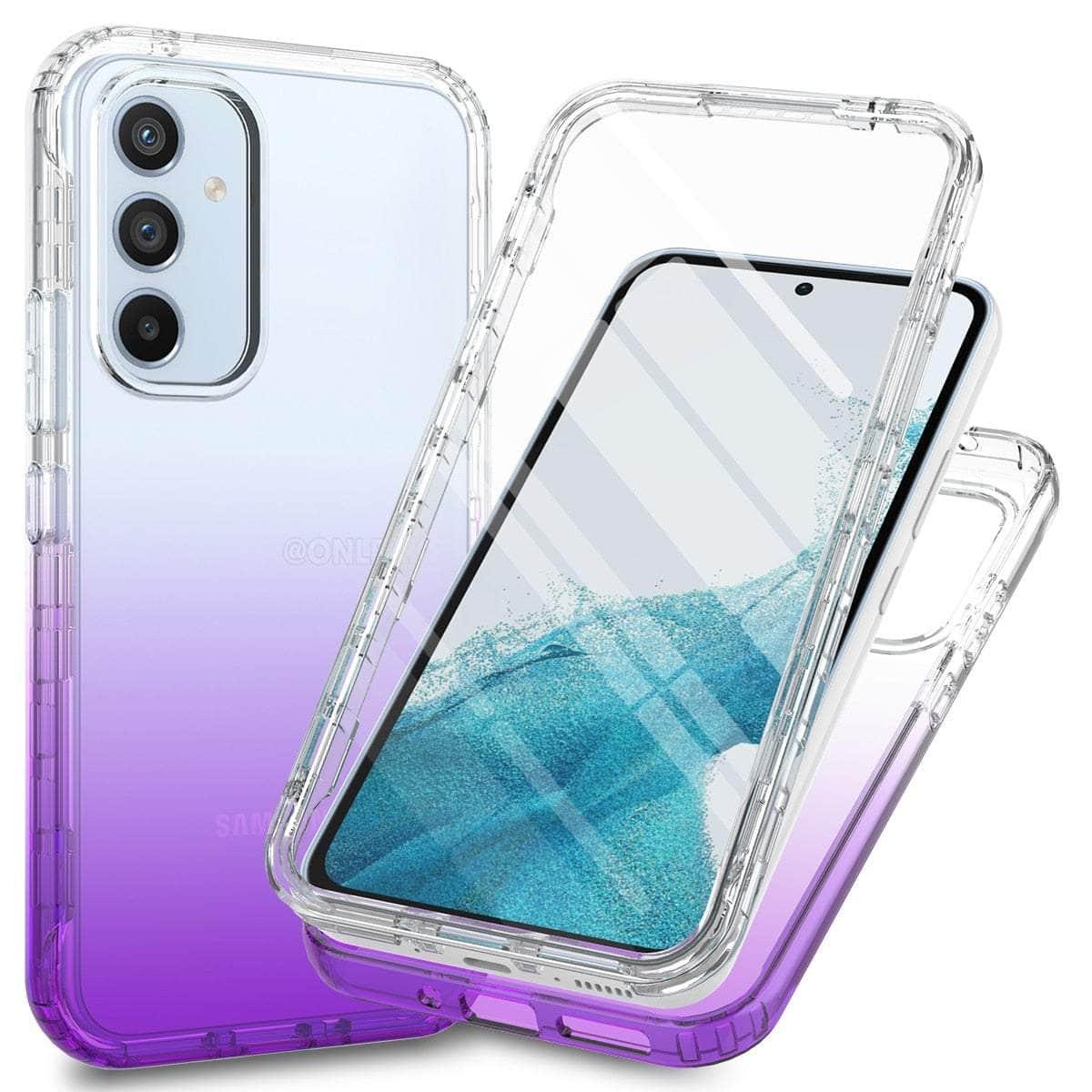 Casebuddy Purple / For Galaxy A34 Galaxy A34 Military-Grade 360 Full Body Cover