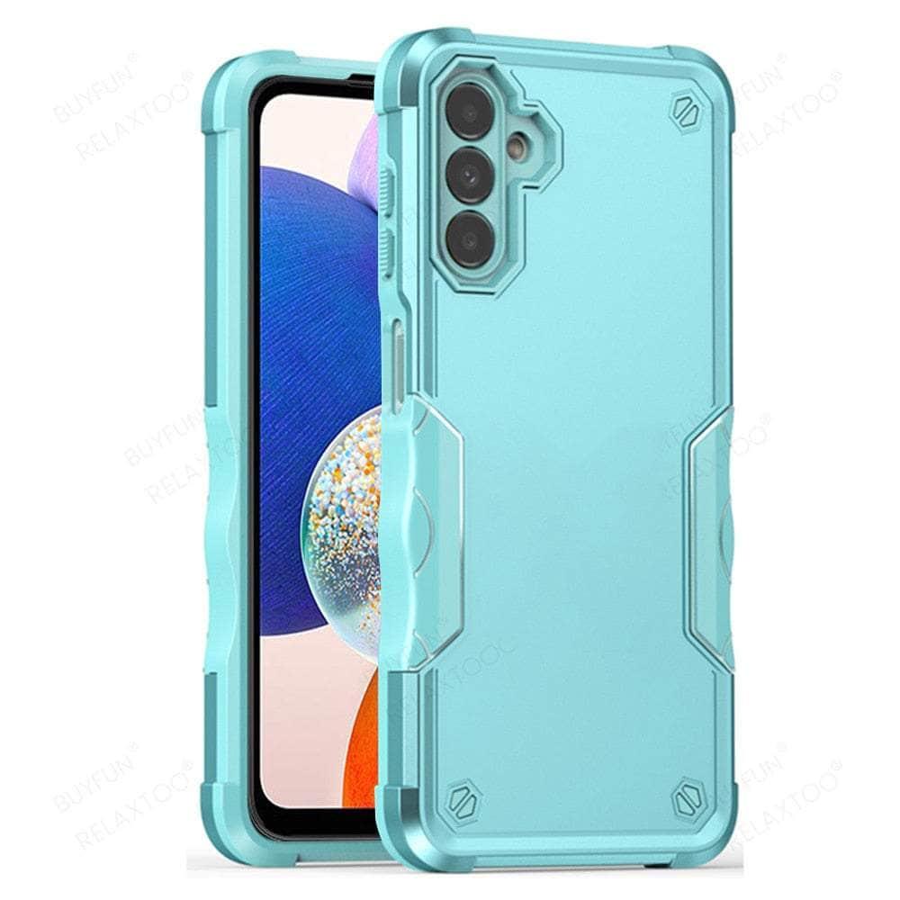 Casebuddy Mint Blue 8 / For Samsung A34 5G Galaxy A34 Military Grade Armor Hard Case