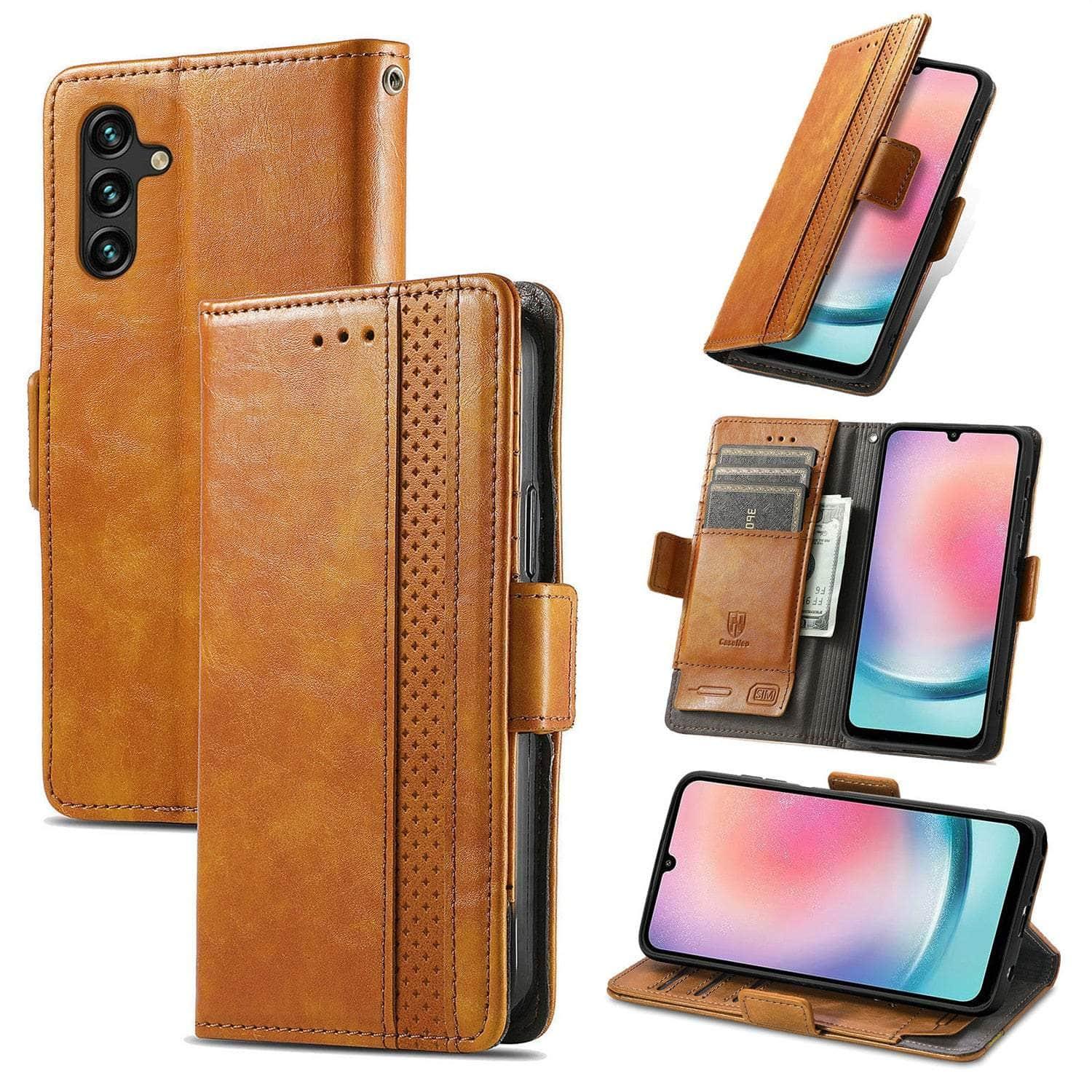 Casebuddy Khaki / For Samsung S23 FE Galaxy S23 FE Stand Holder Flip Cover