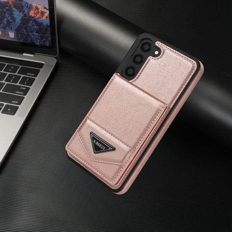 Casebuddy Rose gold / Samsung S23 Ultra Galaxy S23 FE Wallet Leather Anti-theft Case