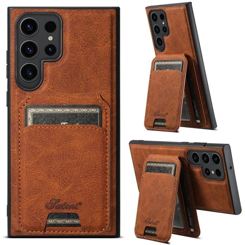 Casebuddy Galaxy S24 Card Holder Vegan Leather Magnetic Pocket