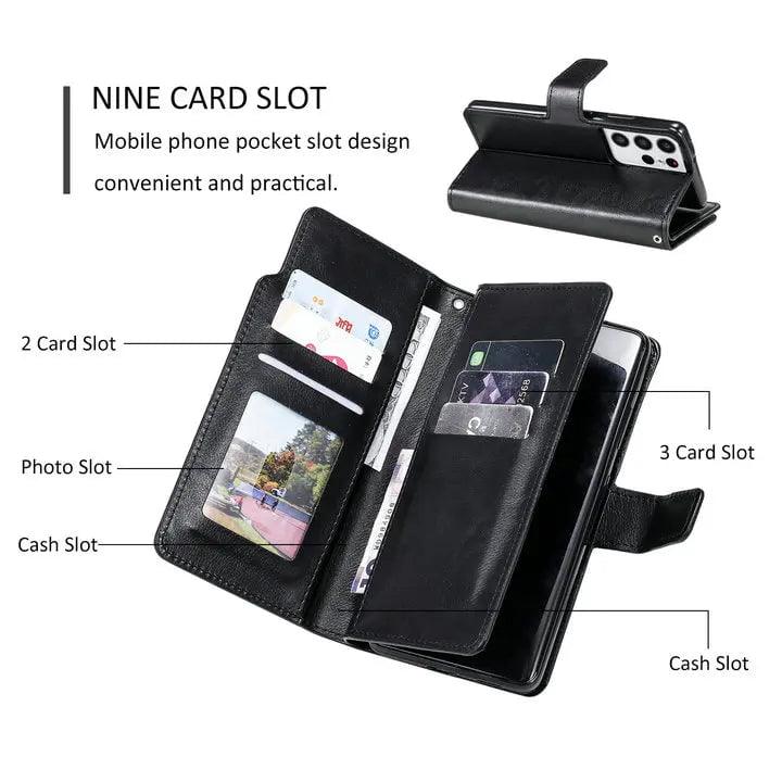 Galaxy S24 Flip Wallet Book Leather Case