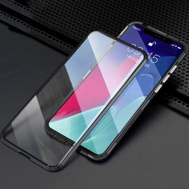 Casebuddy Black / For S24 Plus Galaxy S24 Plus Magnetic Adsorption Glass Metal Case
