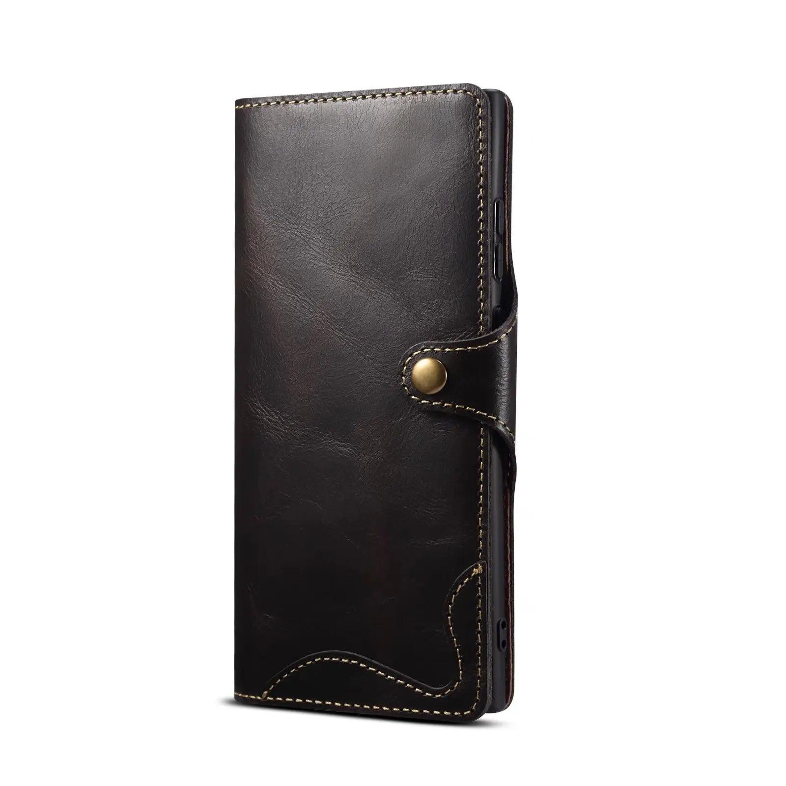 Casebuddy Galaxy S24 Ultra Real Cowhide Leather Wallet Case