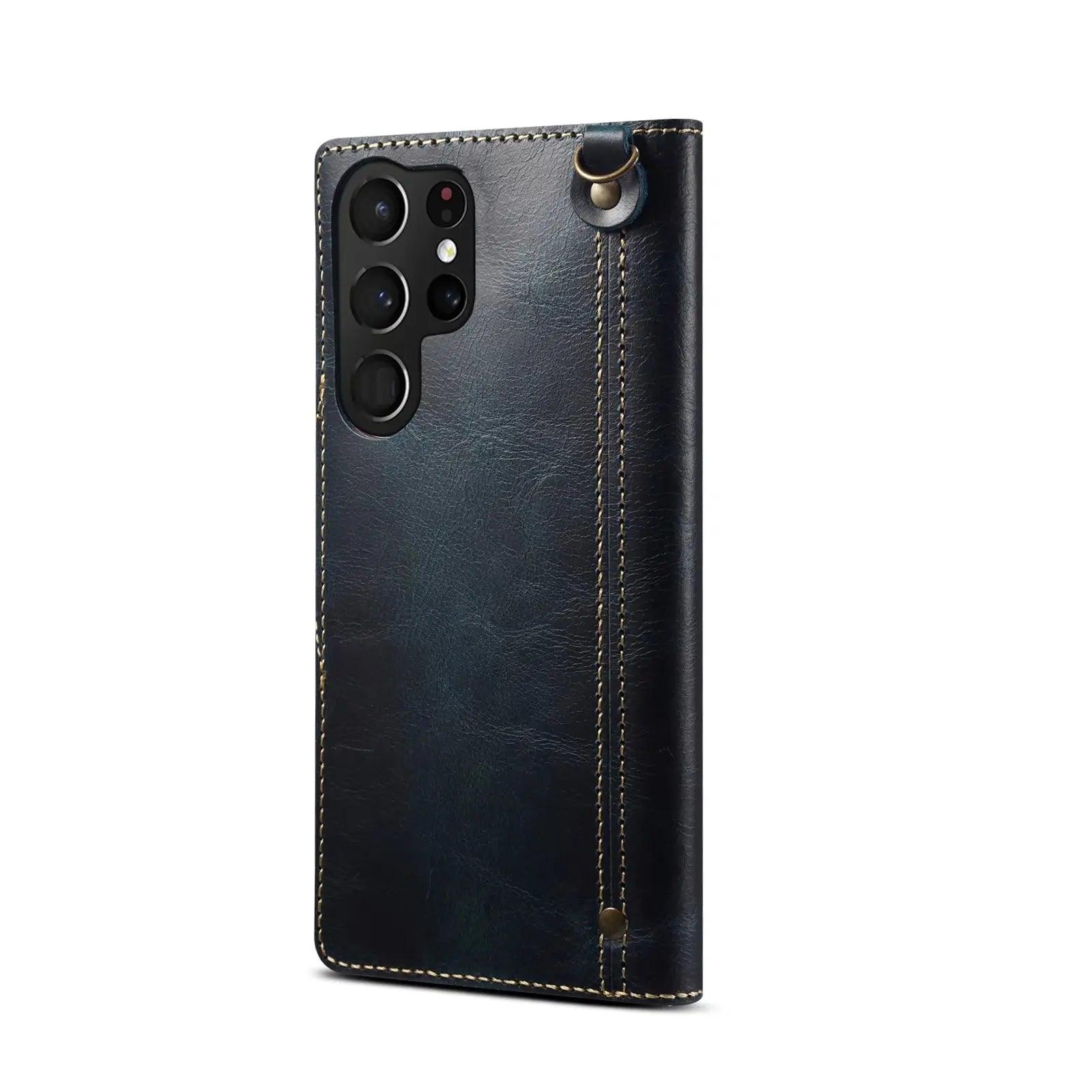 Casebuddy Galaxy S24 Ultra Real Cowhide Leather Wallet Case