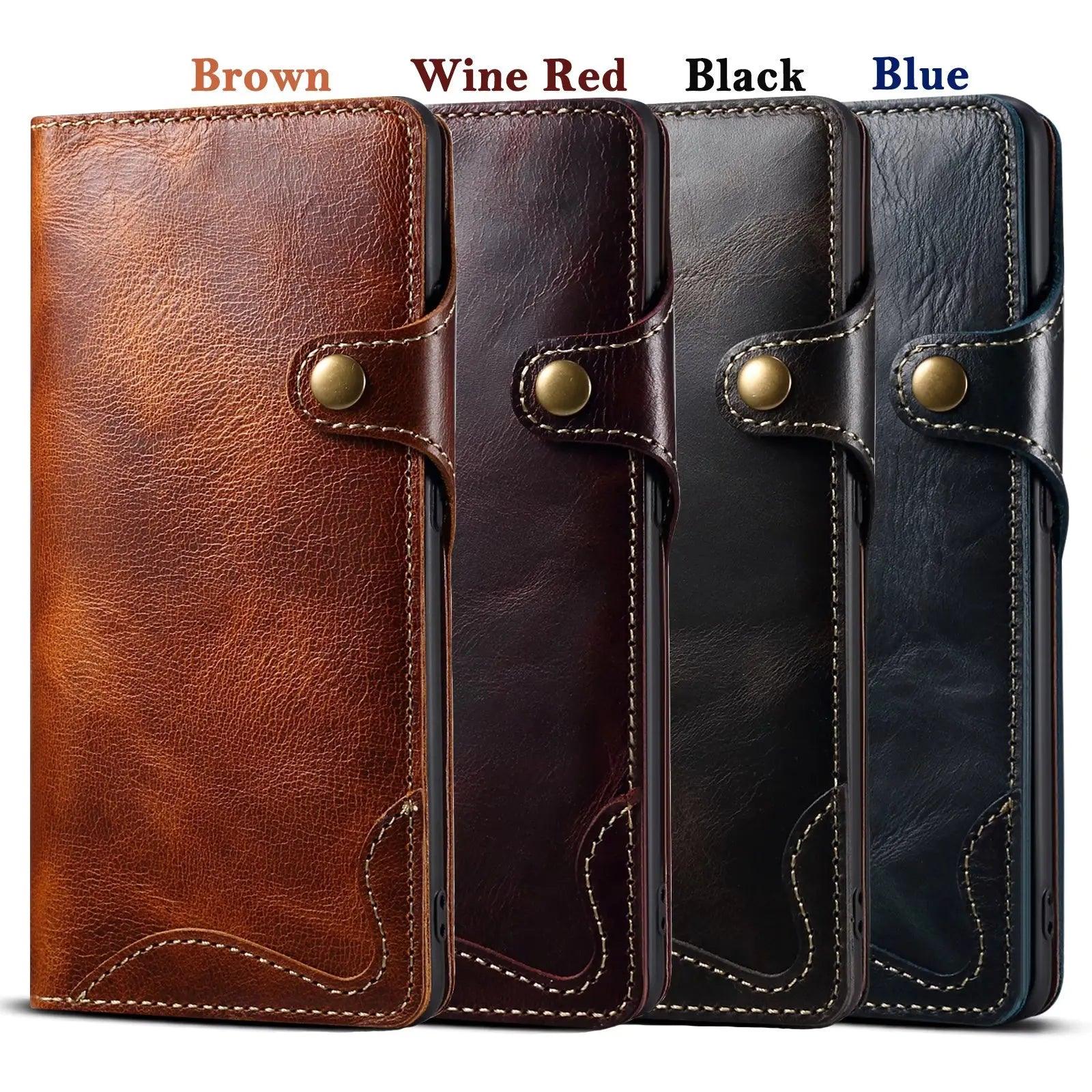 Casebuddy Galaxy S24 Ultra Real Cowhide Leather Wallet Case