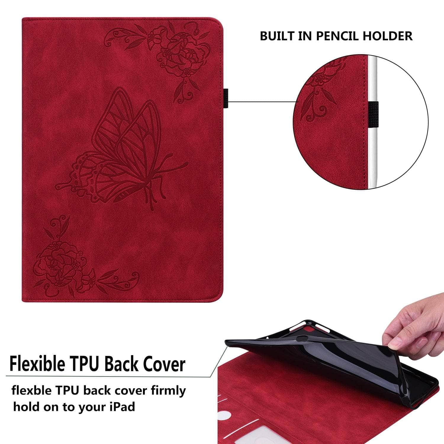 Casebuddy Galaxy Tab S9 2023 Vegan Leather Butterfly Cover