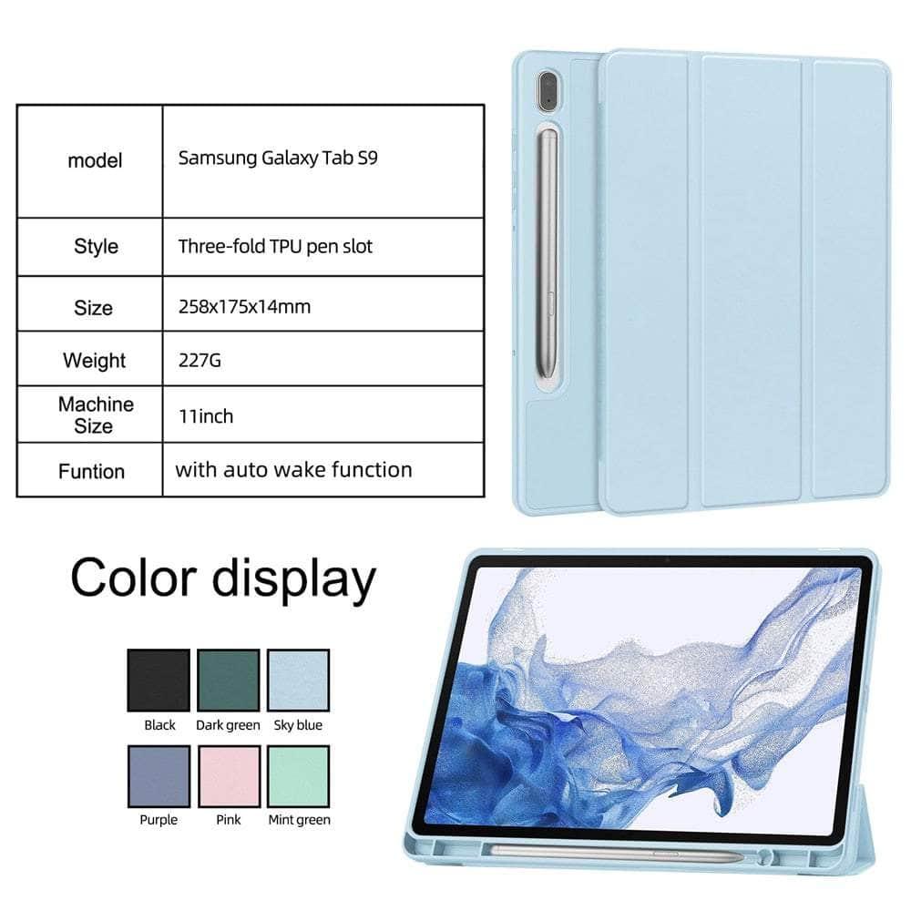 Casebuddy Galaxy Tab S9 Smart Case Pencil Holder