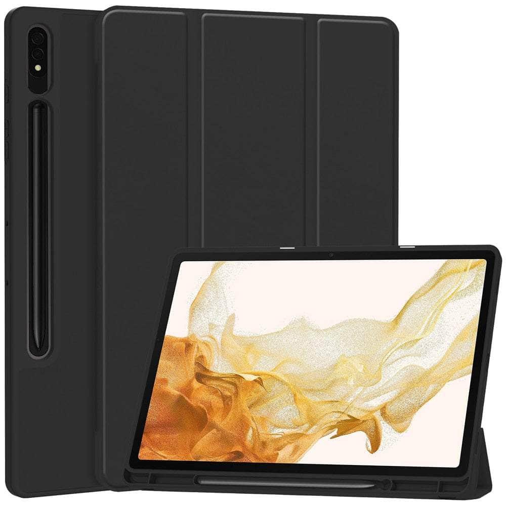 Casebuddy Black / Tab S9 11inch X710 Galaxy Tab S9 Smart Case Pencil Holder