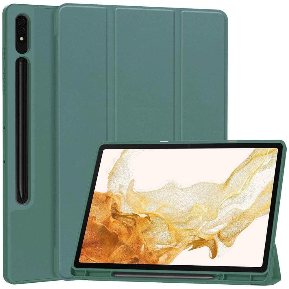 Casebuddy DarkCyan / Tab S9 11inch X710 Galaxy Tab S9 Smart Case Pencil Holder