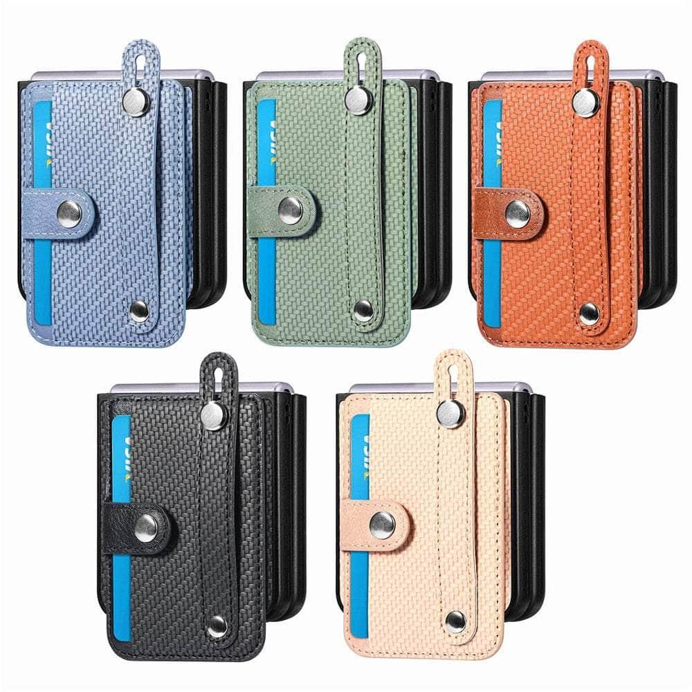 Casebuddy Galaxy Z Flip 5 Carbon Fiber Pattern Card Case