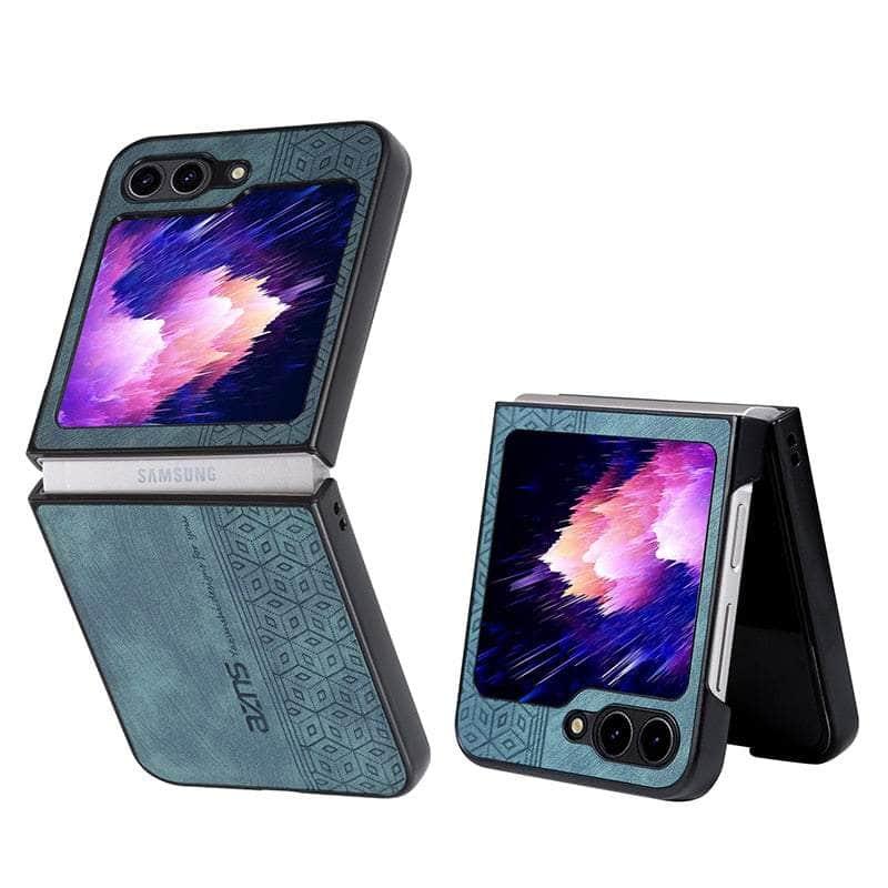 Casebuddy Green / For Galaxy Z Flip 5 Galaxy Z Flip 5 Shockproof Protective Leather Cover