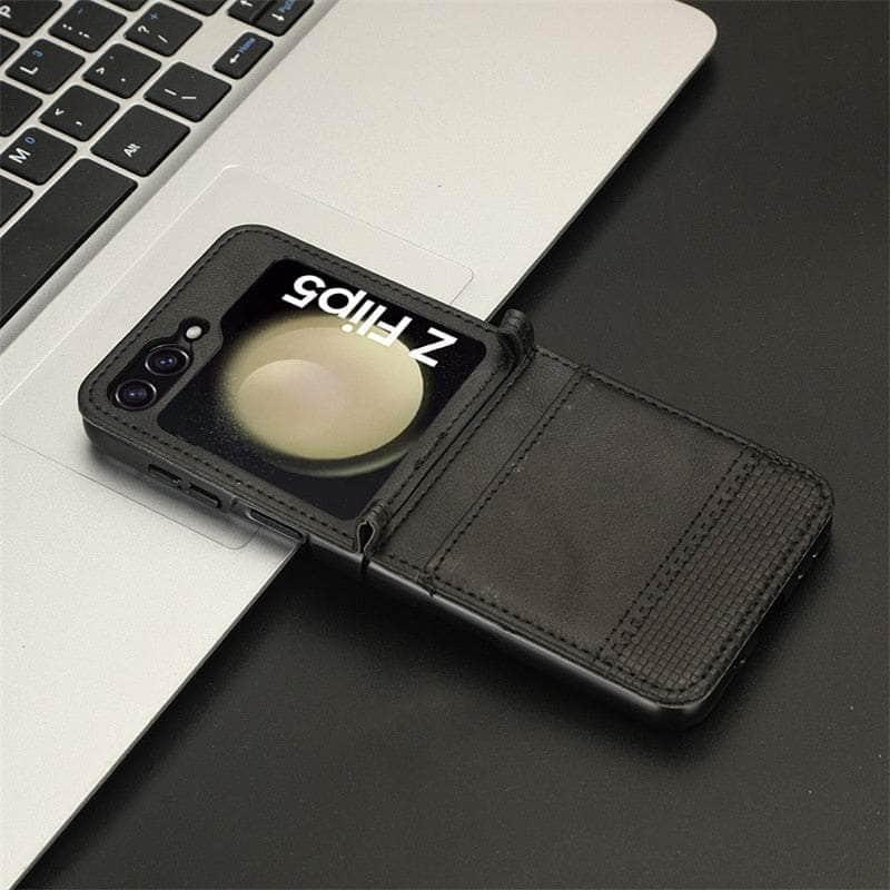Casebuddy Galaxy Z Flip 5 Slim Leather Folding Case