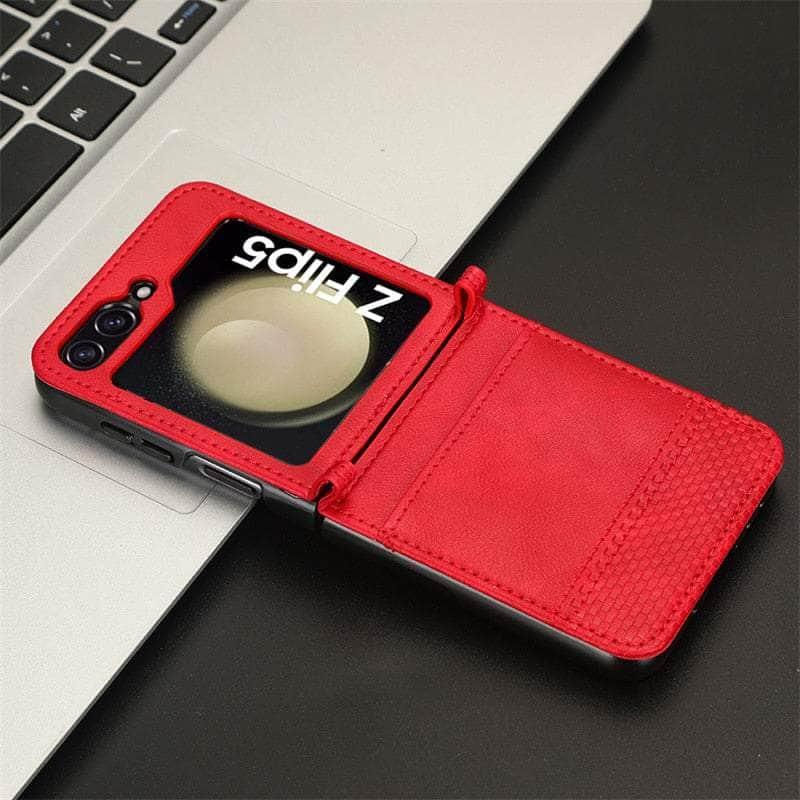 Casebuddy Galaxy Z Flip 5 Slim Leather Folding Case