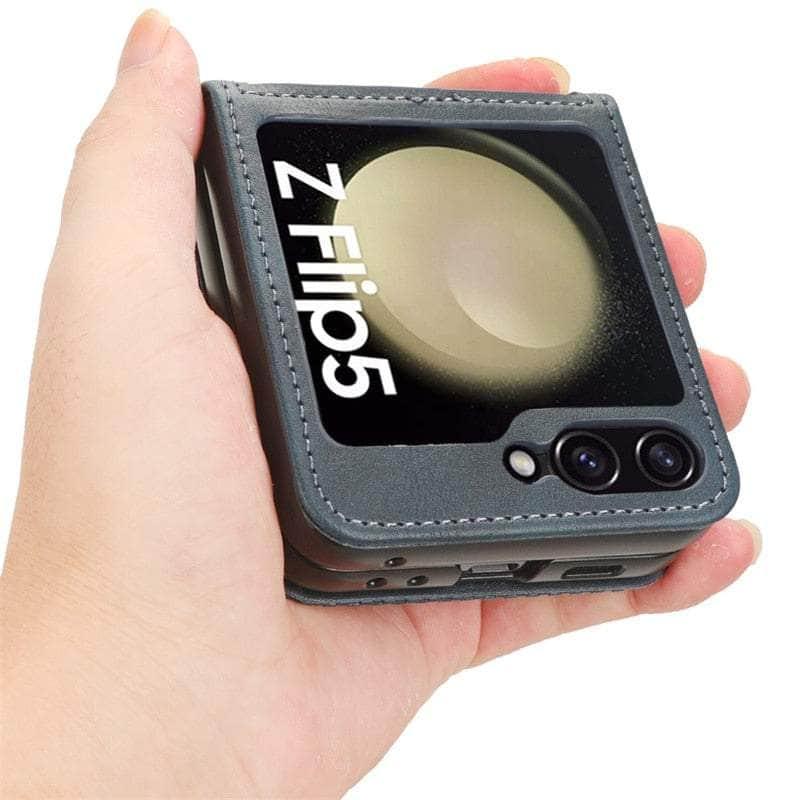 Casebuddy Galaxy Z Flip 5 Slim Leather Folding Case