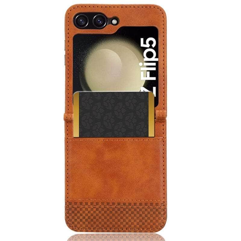 Casebuddy Galaxy Z Flip 5 Slim Leather Folding Case