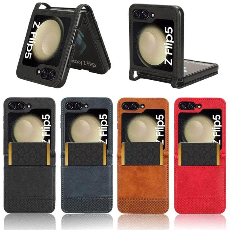 Casebuddy Galaxy Z Flip 5 Slim Leather Folding Case