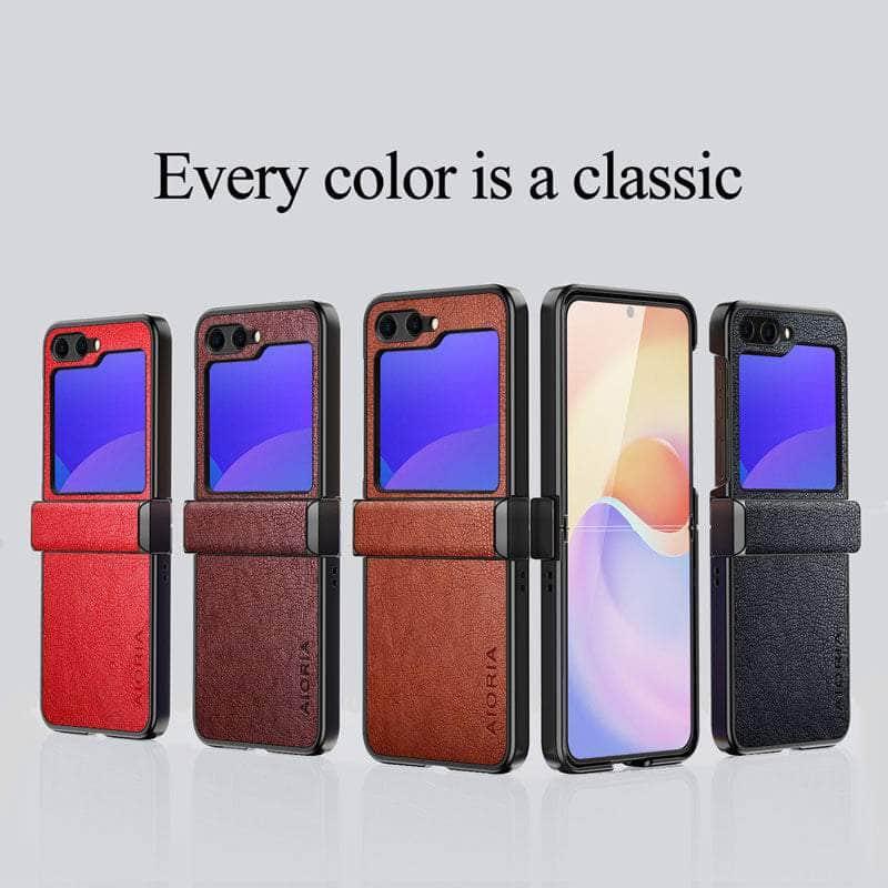 Casebuddy Galaxy Z Flip 5 Vintage Vegan Leather Case