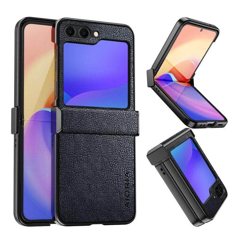 Casebuddy Galaxy Z Flip 5 Vintage Vegan Leather Case