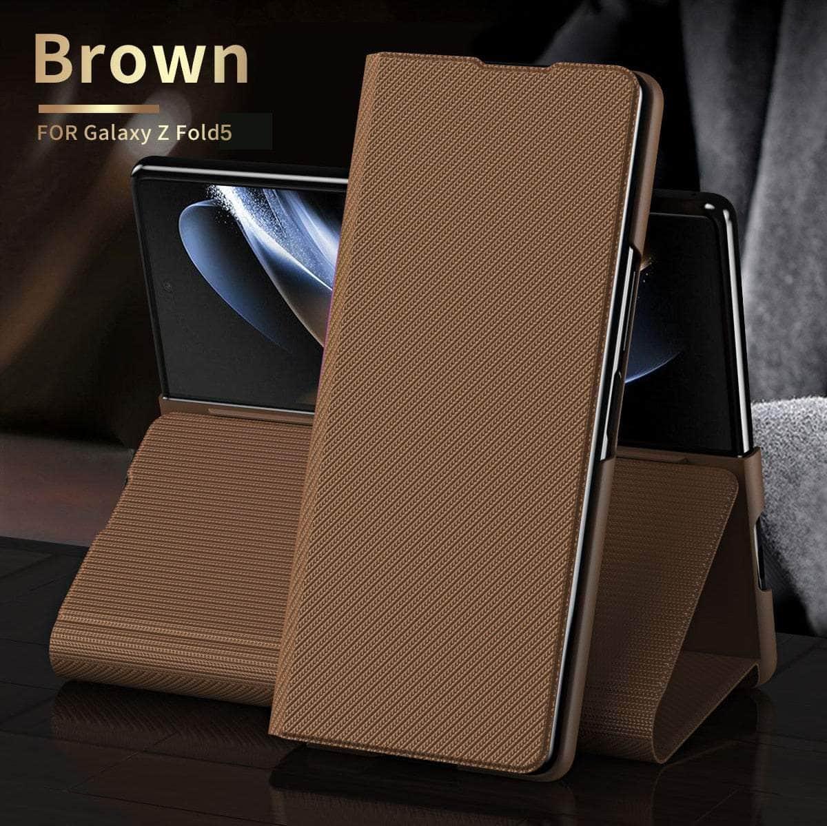 Casebuddy Galaxy Z Fold 5 Matte Carbon Fiber Folding Cover