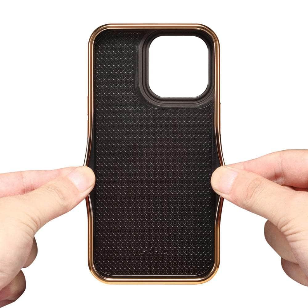 Casebuddy Genuine Leather iPhone 15 Plus 3D Texture Case