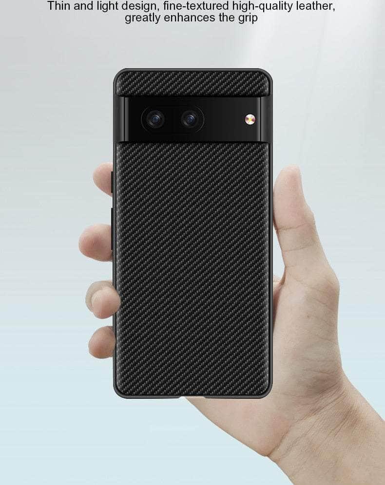 Casebuddy Google Pixel 8 Carbon Fiber Vegan Leather Case