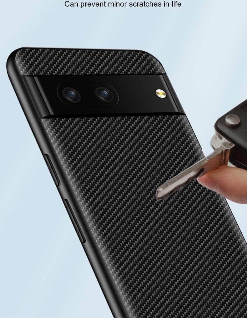 Casebuddy Google Pixel 8 Carbon Fiber Vegan Leather Case