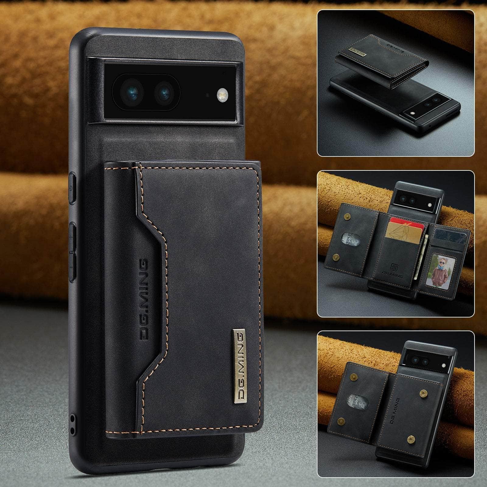 Casebuddy Black / Google Pixel 8 Google Pixel 8 Detachable Leather Wallet Case
