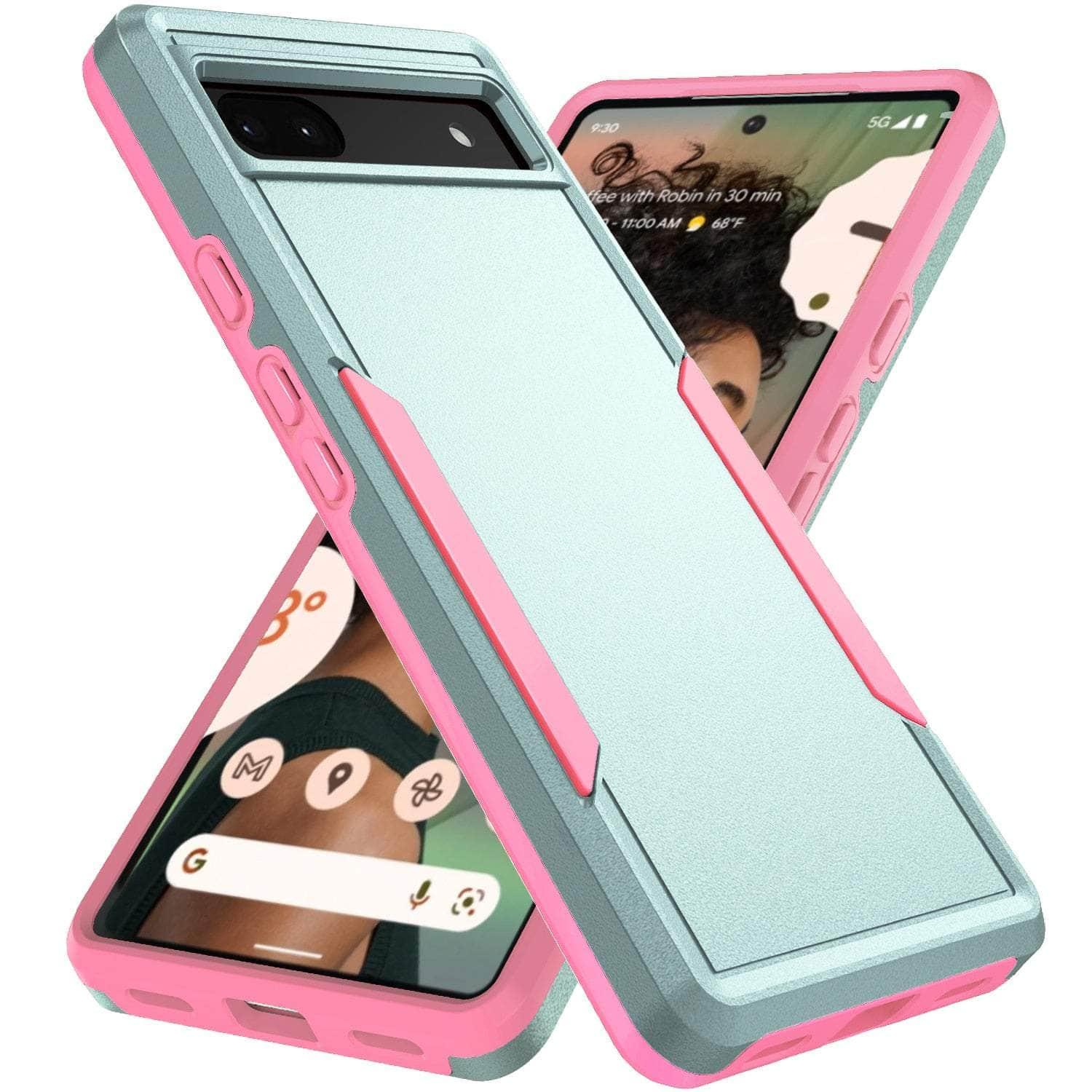 Casebuddy green and pink / for Pixel 8 Google Pixel 8 Shockproof Hard Bag Cover