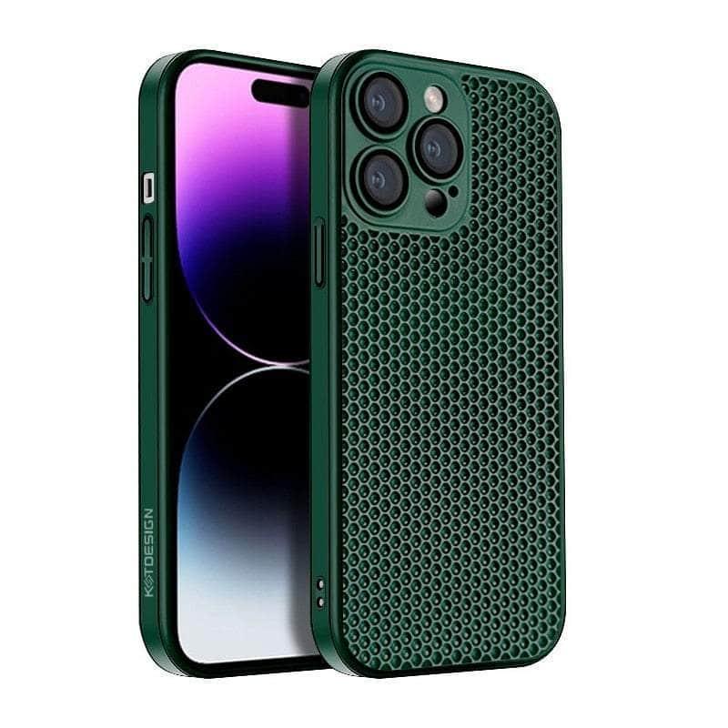 Casebuddy Green / For iPhone 15 ProMax Heat Dissipation Cooling iPhone 15 Pro Max Case