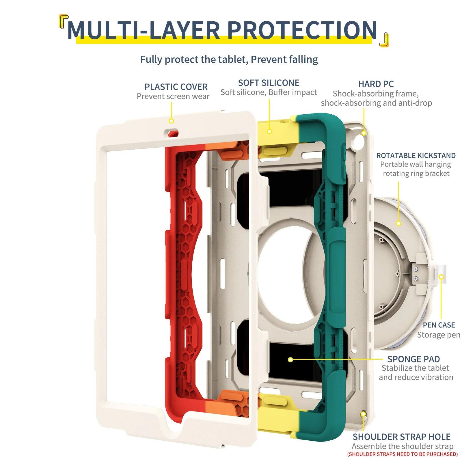 Casebuddy iPad Mini 6 Kids Safe Shockproof Rugged Full Protector Case