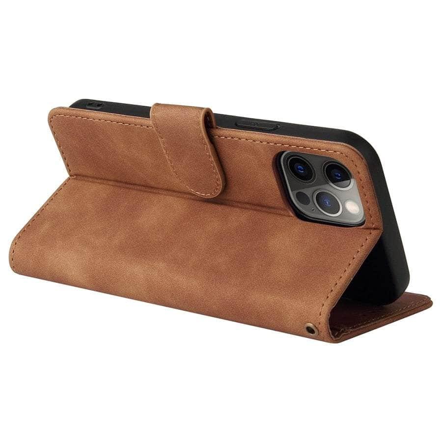 Casebuddy iPhone 15 Plus Leather Wallet Case