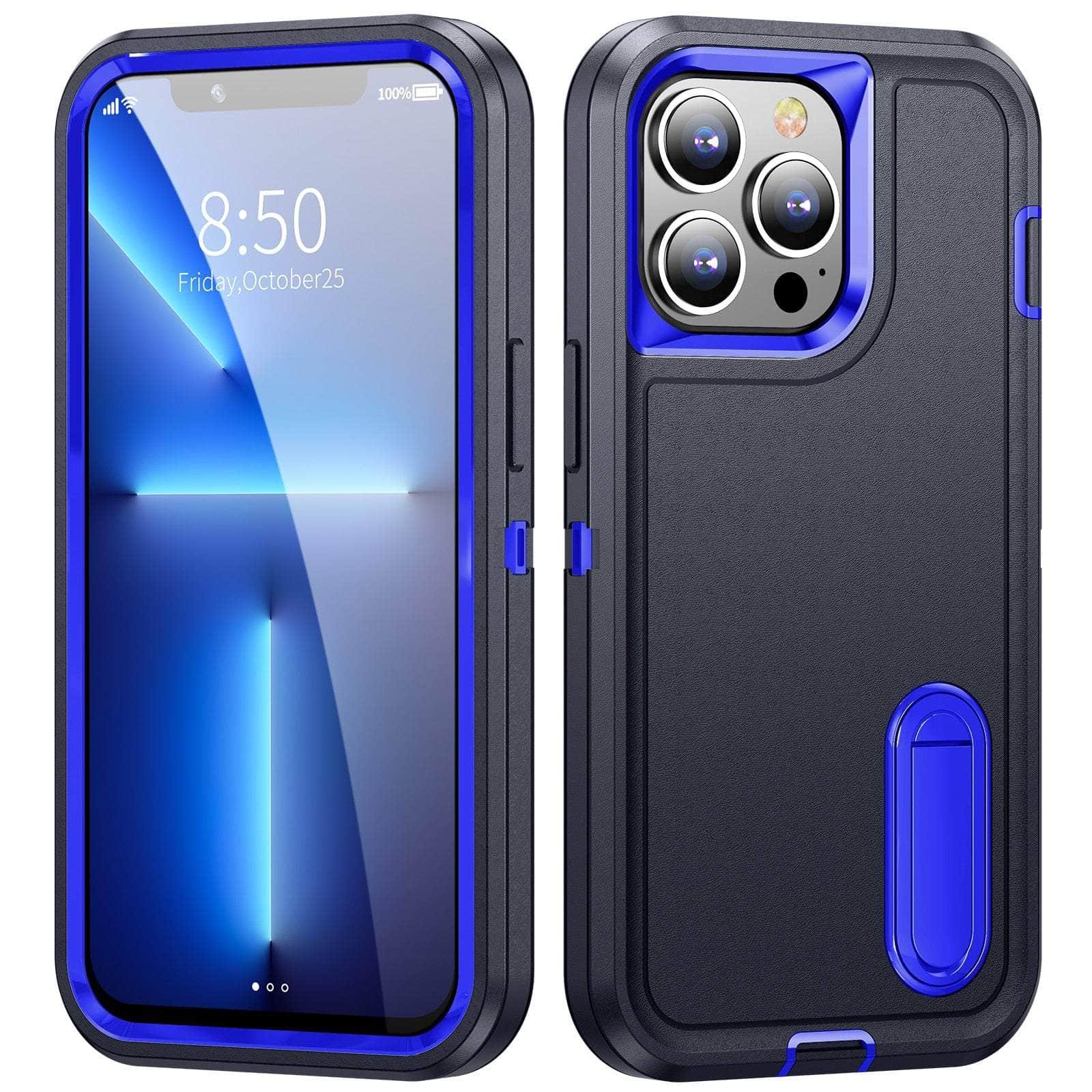 Casebuddy Dark Blue-Navy Blue / For iPhone 15Pro Max iPhone 15 Pro Max Heavy Armor Shockproof Defend Case