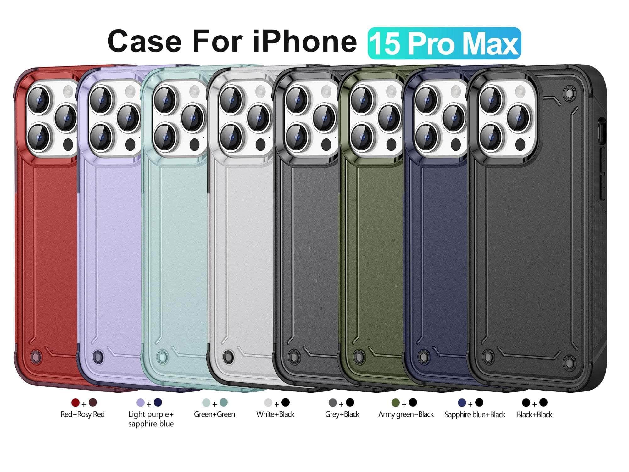 Casebuddy iPhone 15 Pro Max Shockproof Hard Plastic TPU Bumper