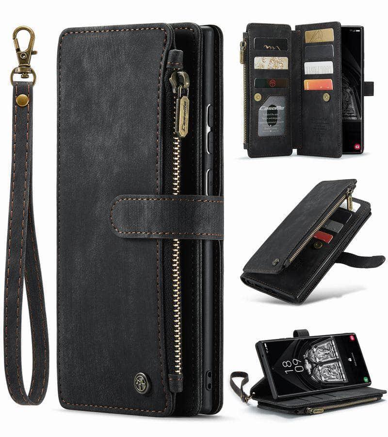 Casebuddy Black / For Galay S23 FE Leather Wallet  Galaxy S23 FE Case