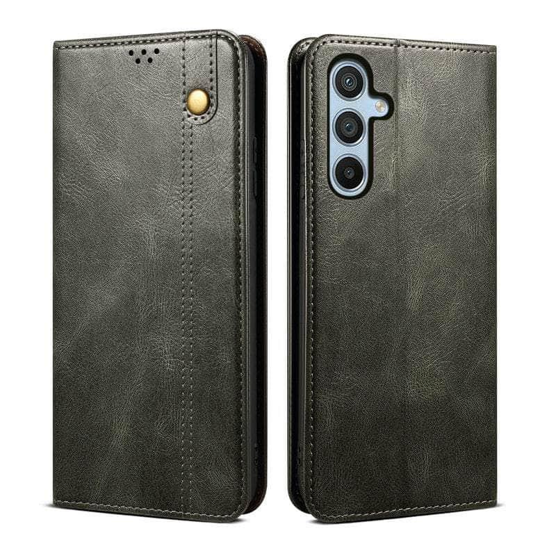 Casebuddy Luxury Galaxy A14 Vegan Leather Magnet Book