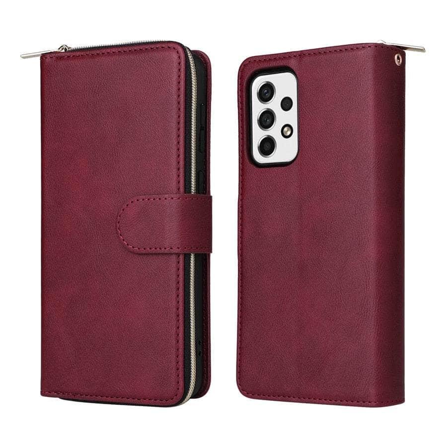 Casebuddy Luxury Galaxy A14 Wallet 9-Card Leather Case