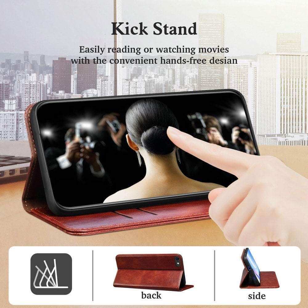 Casebuddy Luxury Galaxy A24 Vegan Leather Magnet Book